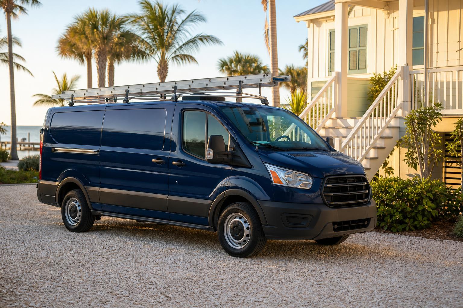 Quaker Valley Garage Door Repair service van in a Sewickley driveway